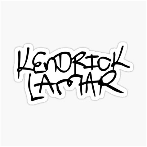 "Kendrick Lamar Logo" Sticker by TENGOUP | Redbubble