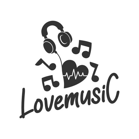 Love music logo vector. Vintage music logo 7691141 Vector Art at Vecteezy