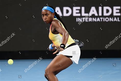 Coco Gauff United States Plays Forehand Editorial Stock Photo - Stock ...