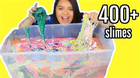 Mixing 400+ Slimes! GIANT SLIME SMOOTHIE - YouTube