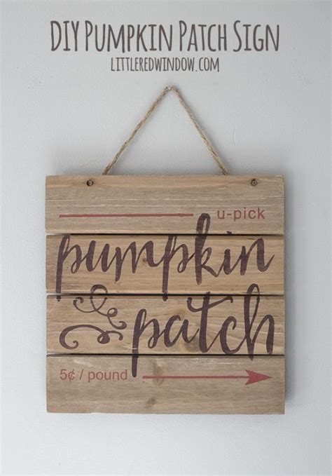 DIY Fall Pumpkin Patch Sign - Little Red Window