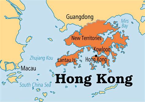 Map of Hong Kong's main areas. © China Discovery... | Download ...