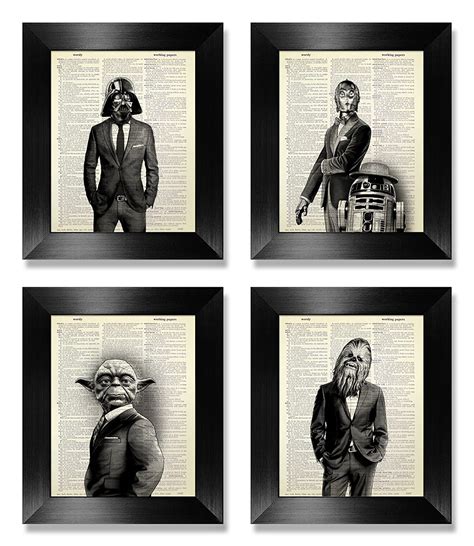 Set of 4 Star Wars Wall Art - Geek Gift Ideas