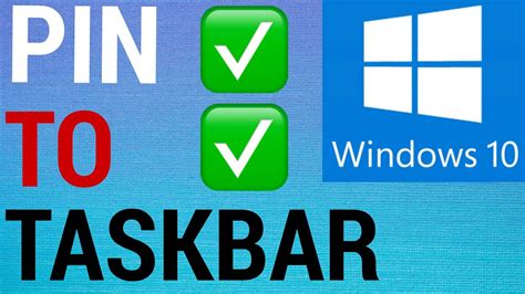 How To Pin To TaskBar on Windows 10 - YouTube