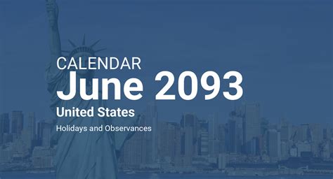 June 2093 Calendar – United States