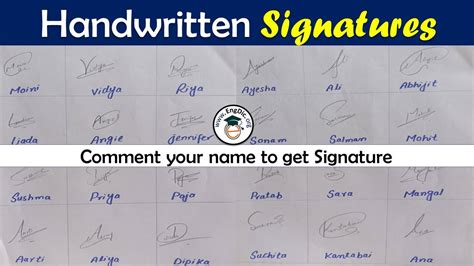 Online Handwritten Signature Styles - Signature Ideas - EngDic