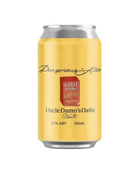 Buy Dangerous Ales Uncle Damo's Oatmeal Stout 355ml Online (Lowest ...