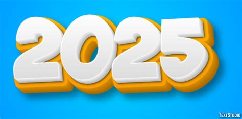 2025 Text Effect and Logo Design Number