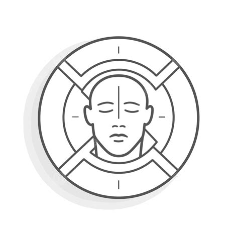 Round Face In A Circle Vector Illustration к, Lineal Icon, Fainting, Bold Line PNG and Vector ...