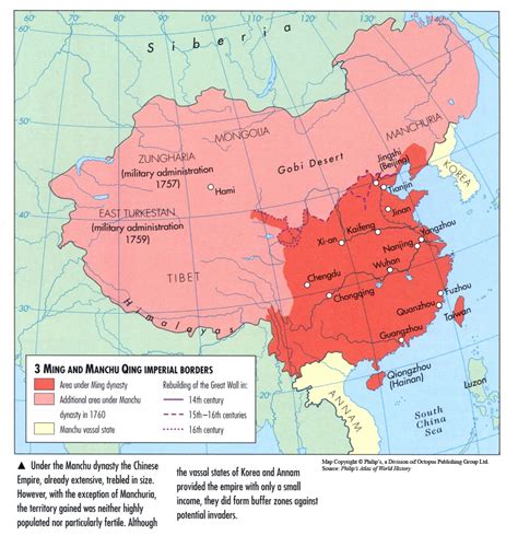 (1360s-1760) Ming and Manchu Qing Imperial Borders | Geography map, Historical geography, Modern ...