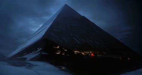 In Alaska, there is a massive dark pyramid buried