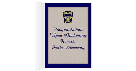 White Female Police Academy Graduation Card | Zazzle