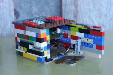 Lego piggy bank | Lego for kids, Piggy bank diy, Craft activities for kids