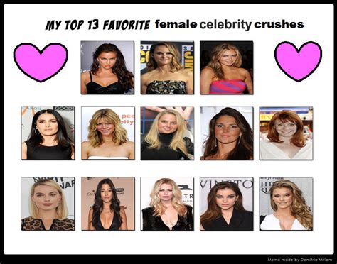 My Top 13 Favorite Female Celebrity Crushes by RazorRex on DeviantArt