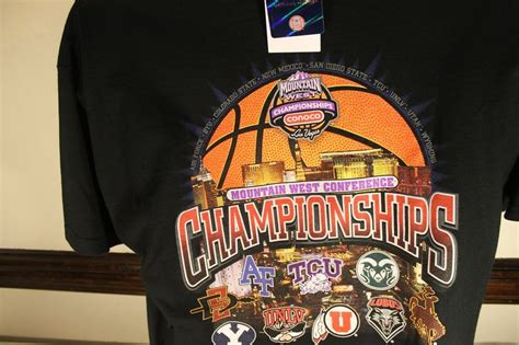 NCAA Basketball TShirt 2010 Mountain West Championship Black Cotton Sz L | Basketball tshirts ...