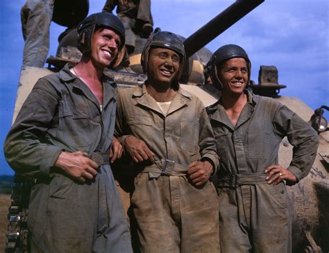 M4 Sherman Tank Crew. Fort Knox, 1942. Original Color Photograph. [1200 ...