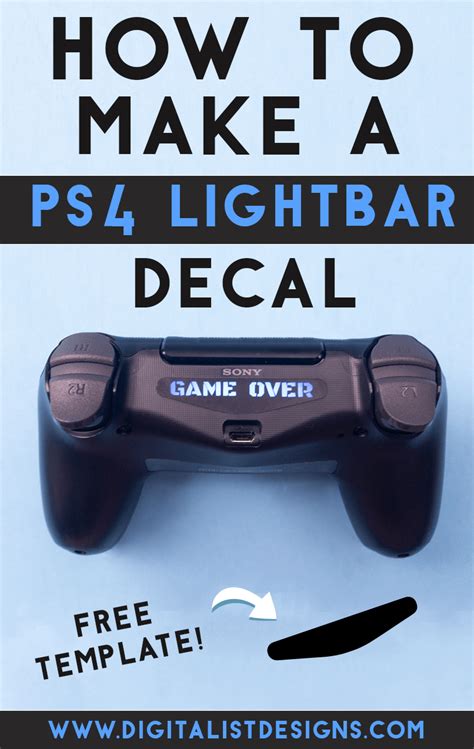 How to Make a Custom PS4 Controller Lightbar Decal - DigitalistDesigns | Bar lighting, Diy craft ...