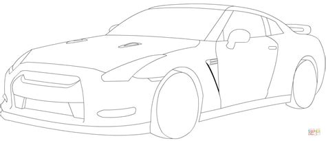 Nissan GTR coloring page | Free Printable Coloring Pages