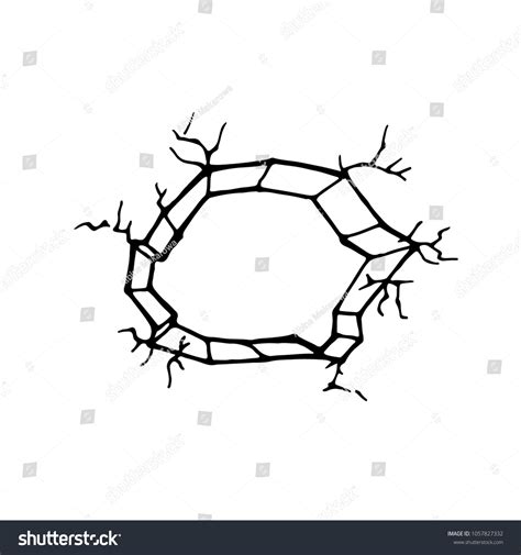 Vector Drawing Hole Wall Drawn On Stock Vector (Royalty Free) 1057827332 | Shutterstock