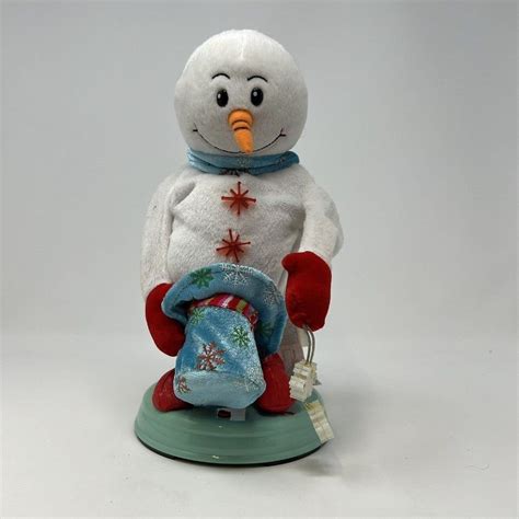 Gemmy Animated Snowflake Spinning Snowman Heat Snow Miser Blue Mini SEE ...