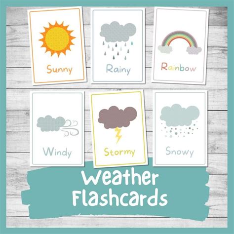 Free Printable Weather Cards For Kindergarten - Printable Form ...