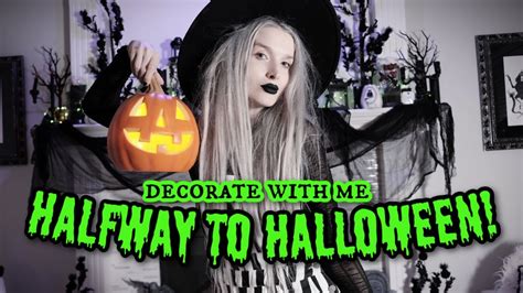 HALFWAY TO HALLOWEEN: DECORATE WITH ME!!!! - YouTube