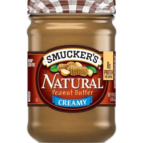 Amazon.com : Smucker's Natural Creamy Peanut Butter, 16 Ounces ...