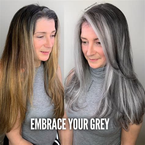 Embrace your grey and stop coloring. Check the link below for how I did it. | Grey hair ...