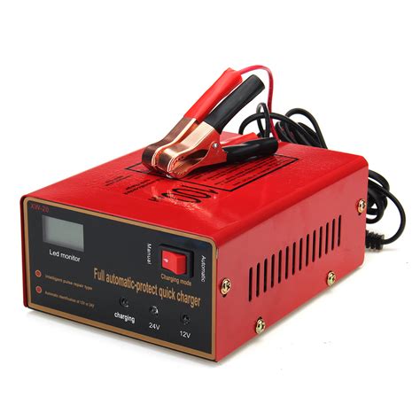 12/24V 10A 140W Car Motorcycle Lead Acid Red Battery Charger Full Automatically – Alexnld.com