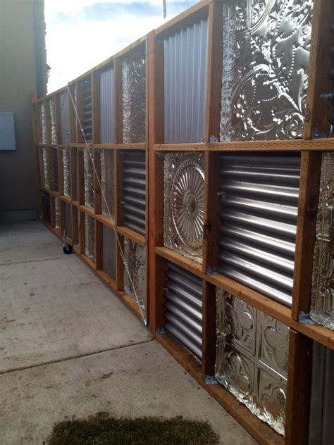 corrugated metal fence back - noelle o designs | noelle o designs