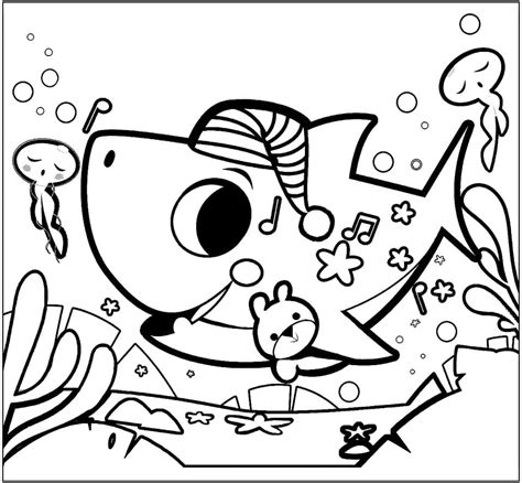 Little Baby Shark coloring page - Download, Print or Color Online for Free