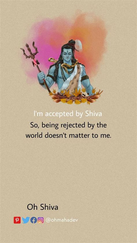 I'm accepted by Shiva 😌 | Goddess quotes, Photos of lord shiva, Hindu ...