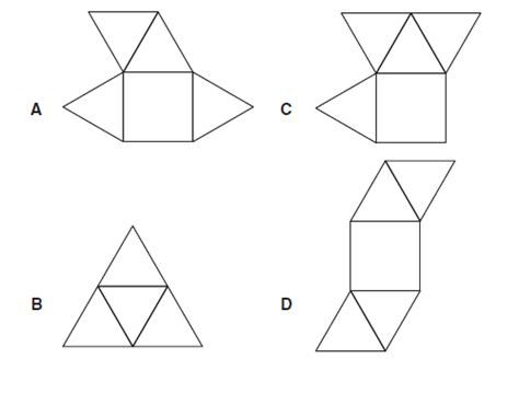 Which net makes a square-based pyramid? - The Smarties!!!!