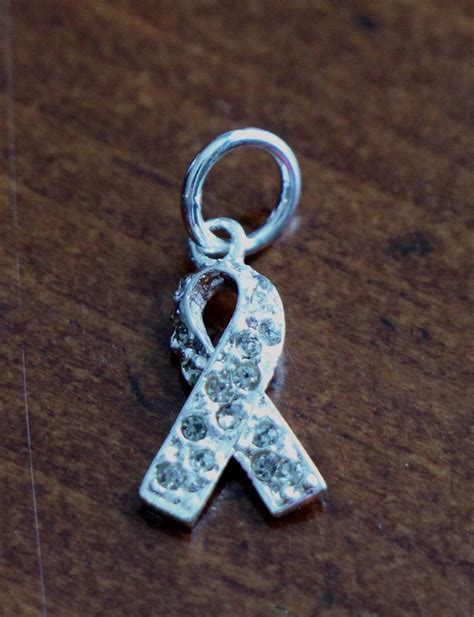 Lung Cancer Awareness Ribbon Charm Lung Cancer Survivor - Etsy