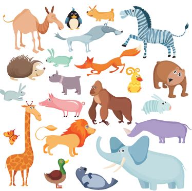 Kids Animal Wall Decals - TenStickers