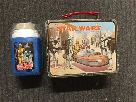 Star Wars Movie Rare Metal Lunch Box With Thermos 1977 - Etsy