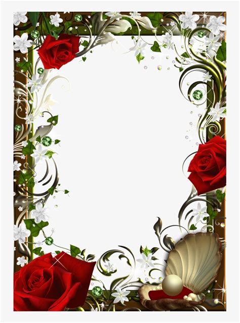 Red Rose Frame Clipart - Borders Roses - Free Transparent PNG Download - PNGkey