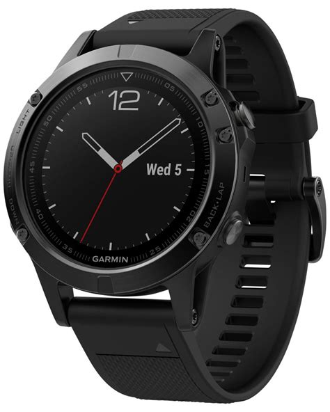 Garmin Men's Fenix 5 Multisport Black Silicone Band Smart Watch 47mm 010-01733-00 for Men | Lyst