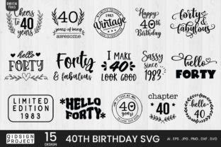 40Th Birthday Svg Bundle, Hello 40 Svg Graphic by qidsign project ...