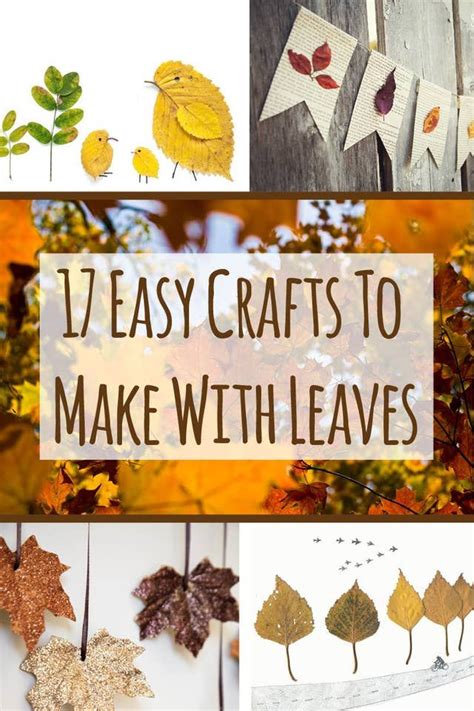 17 Easy Crafts To Make With Leaves | Thanksgiving arts and crafts, Easy ...