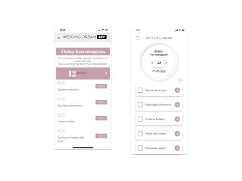 #7 redesign | wedding dream app by Monika Pieczonka on Dribbble