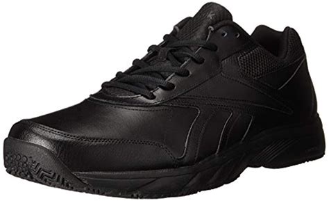 Reebok Leather Work N Cushion 2.0 Walking Shoe in Black/Black (Black) for Men - Lyst