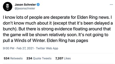 According to Jason Schreier (Bloomberg), Elden Ring still exists and ...