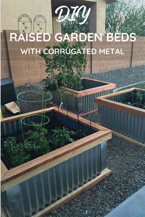 DIY Raised Garden Beds with Corrugated Metal