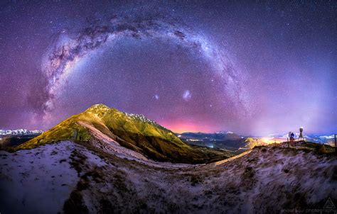 A Milky Way Panorama, Shot at The Remarkables Ski Field, New Zealand