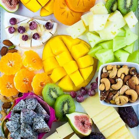 Showstopper Tropical Fruit Nut and Cheese Platter - Flavour and Savour