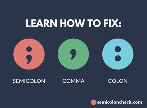 Colon Vs Semicolon List / More Punctuation - Jeff Ciaten