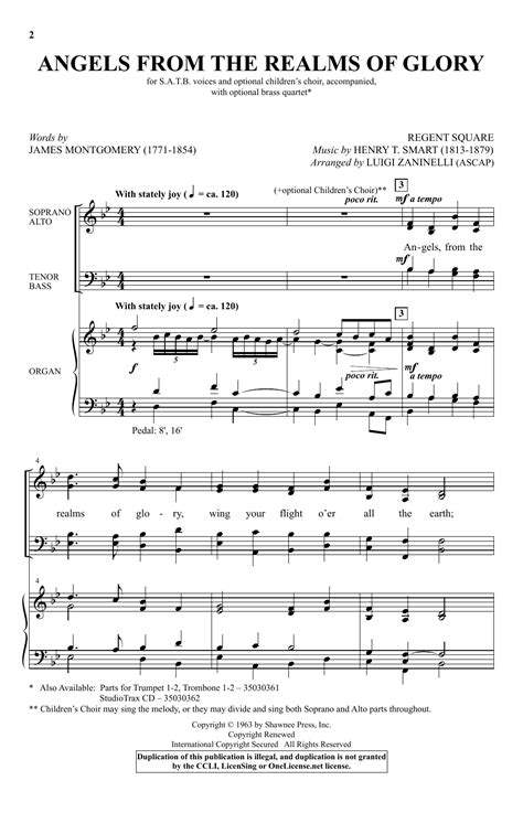 Angels From The Realms Of Glory | Sheet Music Direct