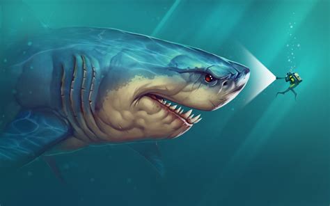 Megalodon Shark Drawing at GetDrawings | Free download