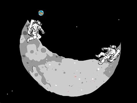 "moon swing", #animation, #gif, #vector, #moon, #astronaut, #swing